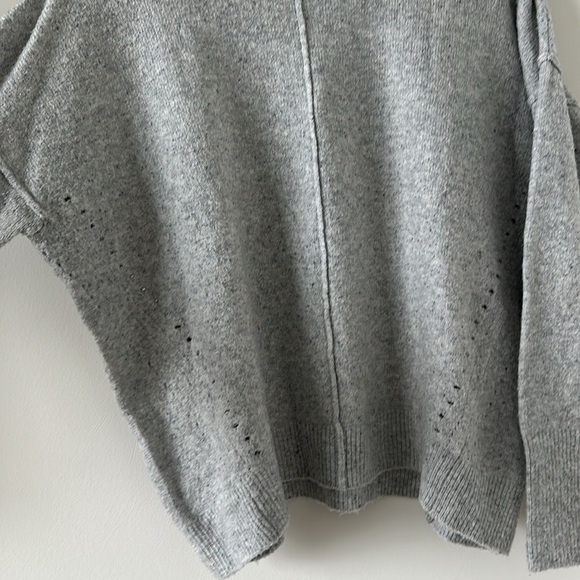 Topshop Gray Crewneck Sweater Pullover Cozy Warm Soft Chucky Knit Lounge Medium - Picture 4 of 10